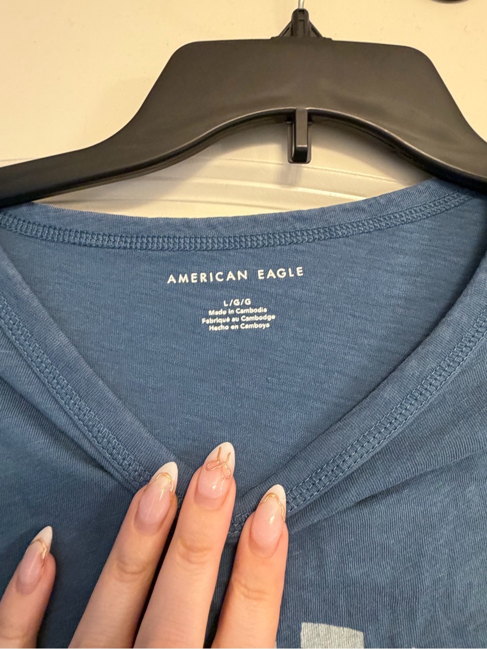 American Eagle Blue Crop top - Picture 2 of 2